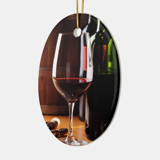 Roter Wein Keramik Ornament (Links)