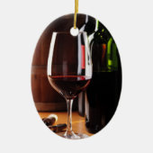 Roter Wein Keramik Ornament (Vorne)