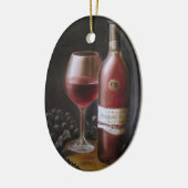 Roter Wein Keramik Ornament (Links)