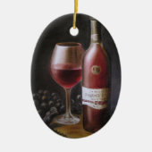 Roter Wein Keramik Ornament (Vorne)
