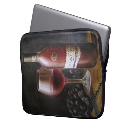 Roter Wein Laptopschutzhülle (Vorderseite Links)