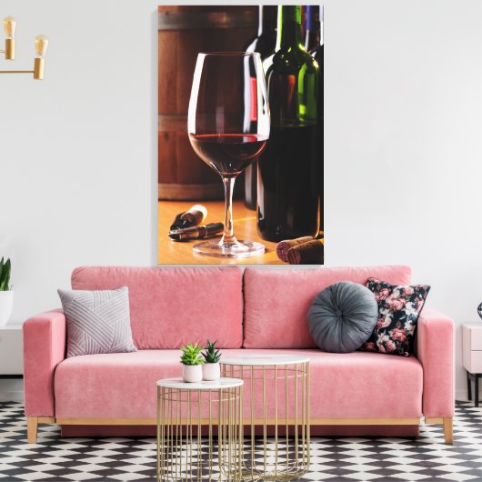 Roter Wein Leinwanddruck (Insitu (Wohnzimmer))