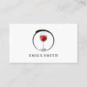 Roter Wein Logo | Weinkeller Visitenkarte (Vorderseite)