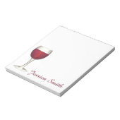 Roter Wein Lover Glass Weinkeller Personalisiert N Notizblock (Rotiert)