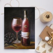 Roter Wein Magnetkarte