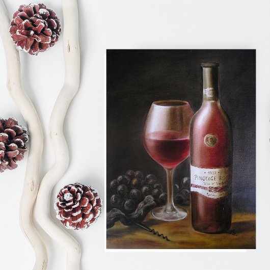 Roter Wein Magnetkarte