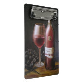 Roter Wein Mini Klemmbrett (Schrägansicht)