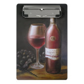 Roter Wein Mini Klemmbrett (Vorderseite)