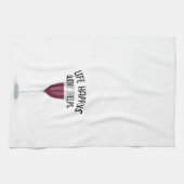 Roter Wein mit Zitat Geschirrtuch (Horizontal)