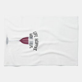 Roter Wein mit Zitat Geschirrtuch