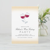 Roter Wein, Personalisiertes Party Weinverkostung Einladung (Stehend Vorderseite)