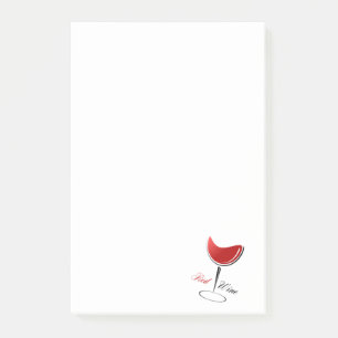Roter Wein Post-it Klebezettel