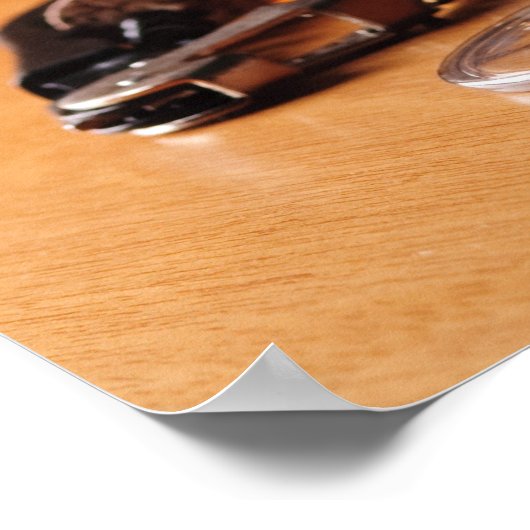 Roter Wein Poster (Ecke)