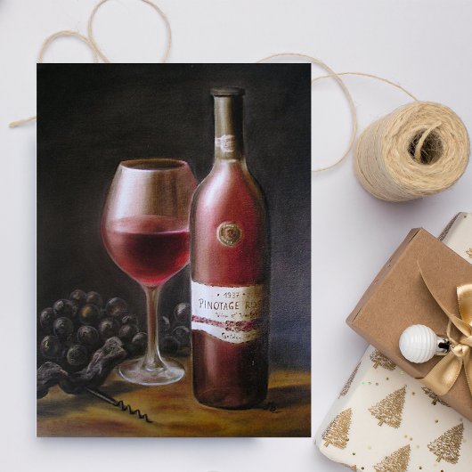 Roter Wein Postkarte