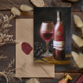 Roter Wein Postkarte