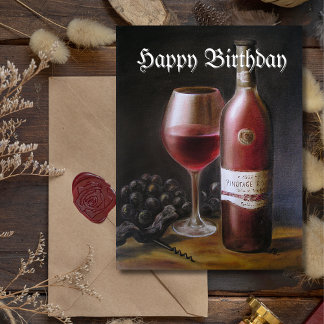 Roter Wein Postkarte
