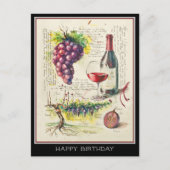 Roter Wein Postkarte (Vorderseite)