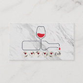 Roter Wein-Pour-Logo | Lochkarte Visitenkarte (Vorderseite)