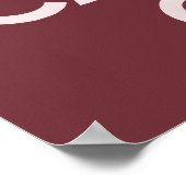 Roter Wein ruhig halten und weiter tragen Poster (Ecke)