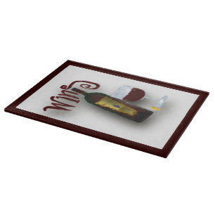 Roter Wein Schneidebrett