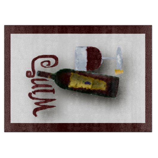 Roter Wein Schneidebrett (Vorderseite)