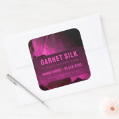 Roter Wein Seide Elegant Modernes Luxuslabel Quadratischer Aufkleber (Umschlag)