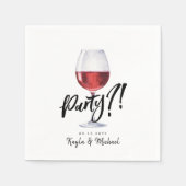 Roter Wein | Sonderfeier Serviette (Vorderseite)