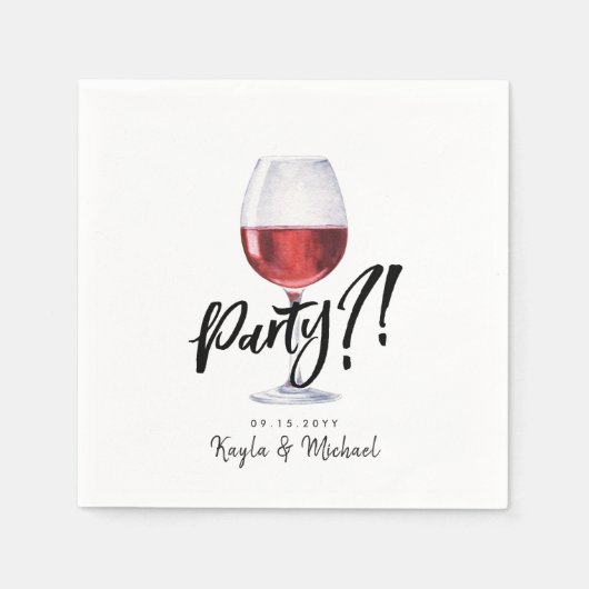 Roter Wein | Sonderfeier Serviette (Vorderseite)