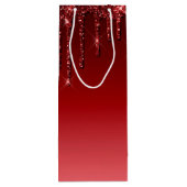 Roter Wein Tragetaschen mit Diamantglanz Geschenktüte Für Weinflaschen (Rückseite)
