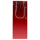 Roter Wein Tragetaschen mit Diamantglanz Geschenktüte Für Weinflaschen (Vorderseite)