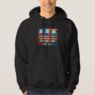 Roter Wein und Blauer 4. Juli Roter Weißer Wein Hoodie