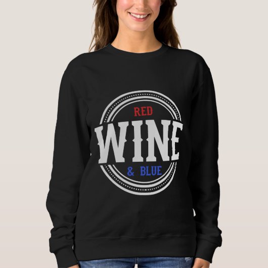 Roter Wein und Blauer Wein Sweatshirt (Vorderseite)