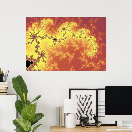 Roter Wein und Custard Poster (Heimbüro)