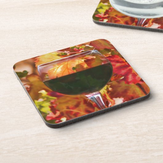 Roter Wein und Glas Untersetzer (Linke Seite)