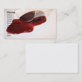 Roter Wein und Glas Visitenkarte (Vorne/Hinten)