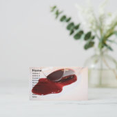 Roter Wein und Glas Visitenkarte (Stehend Vorderseite)