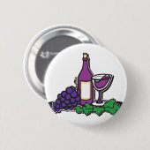 Roter Wein und Lila Trauben Button (Vorne & Hinten)