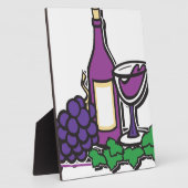 Roter Wein und Lila Trauben Fotoplatte (Seite)