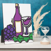 Roter Wein und Lila Trauben Fotoplatte (Seite)