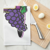 Roter Wein und Lila Trauben Küchentuch (Viertel Falte)