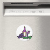 Roter Wein und Lila Trauben Magnet (In Situ (Geschirrspüler))
