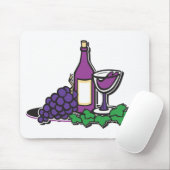 Roter Wein und Lila Trauben Mousepad (Mit Mouse)