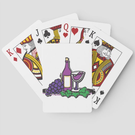 Roter Wein und Lila Trauben Spielkarten (Rückseite)