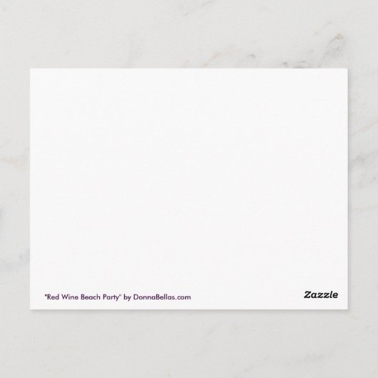 Roter Wein und Party des Käses Postkarte (Rückseite)