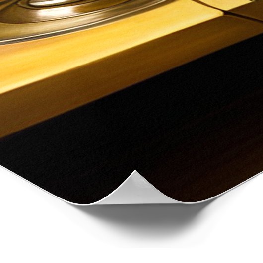 Roter Wein und Trauben Poster (Ecke)