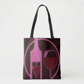 Roter Wein und Trauben Tasche (Vorderseite)