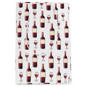 Roter Wein und Weinglas Mittlere Geschenktüte (Vorderseite)