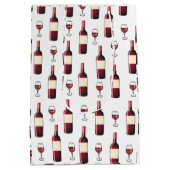 Roter Wein und Weinglas Mittlere Geschenktüte (Rückseite)