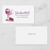 Roter Wein und Weintrauben Visitenkarte (Vorne/Hinten)