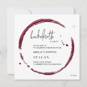 Roter Wein Verkostung Wochenende Junggeselinnen-Ab Einladung (Vorderseite)